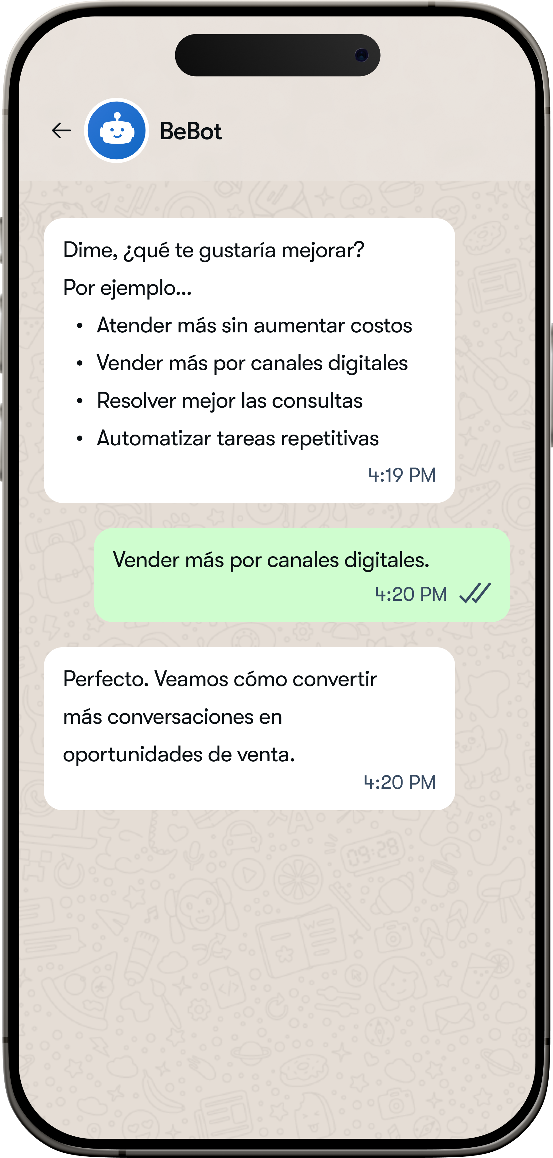 BeBot en acción
